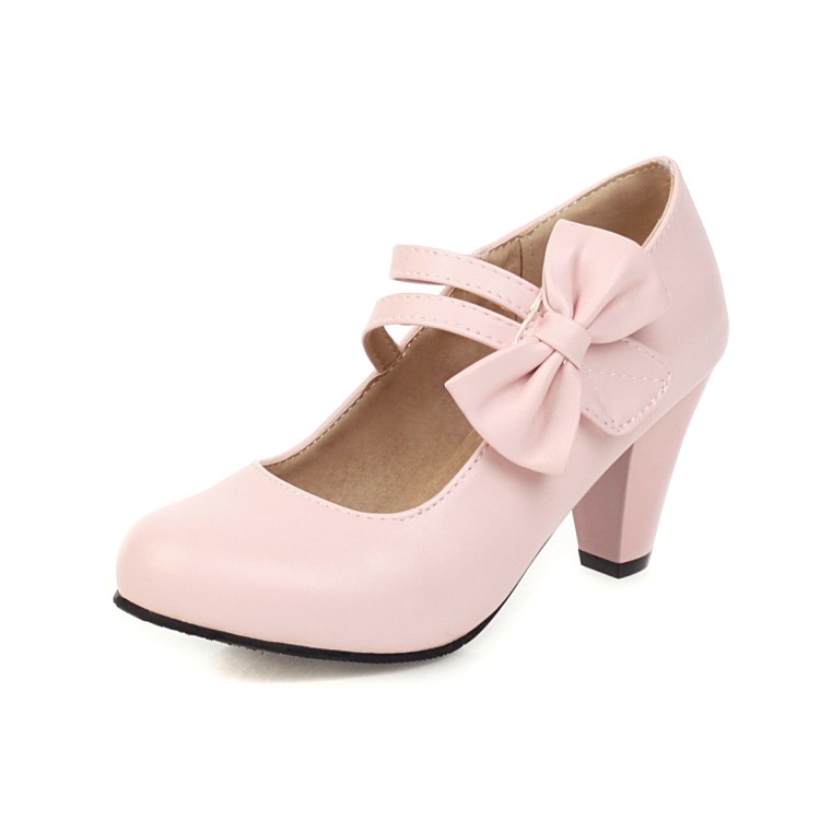 Sweet Bow High Heel Pump Shoes for Women - Image 2