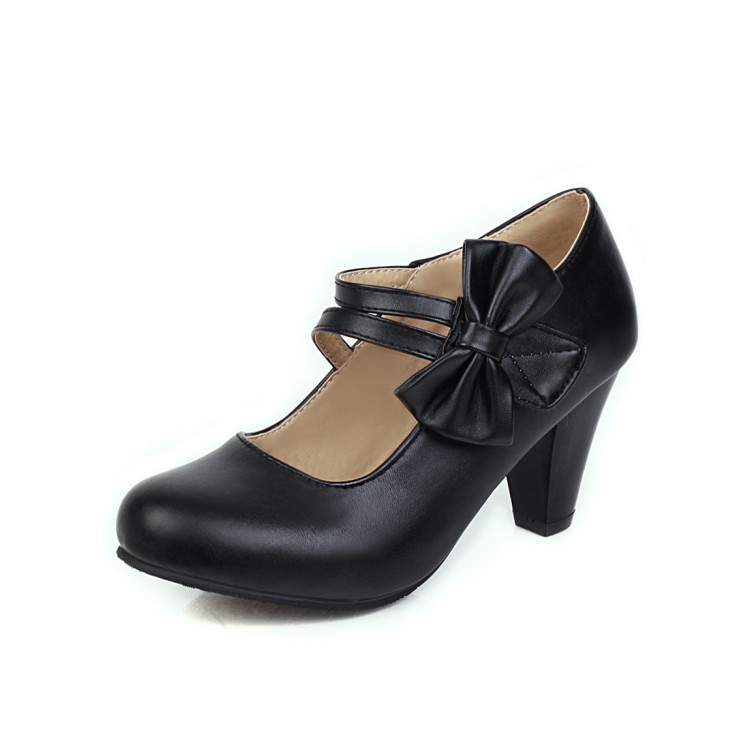 Sweet Bow High Heel Pump Shoes for Women - Image 3