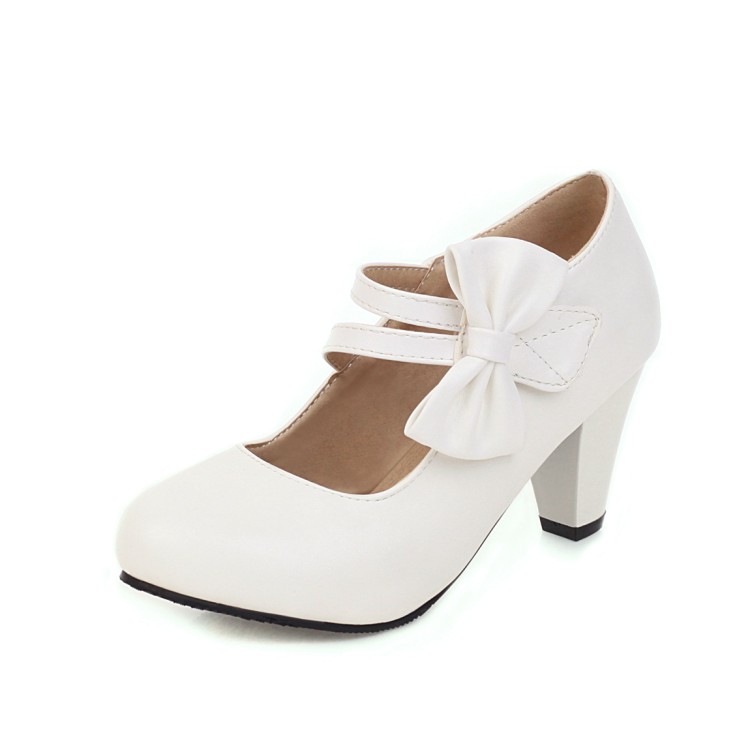 Sweet Bow High Heel Pump Shoes for Women - Image 4