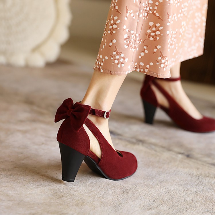 Sweet Bow Round Toe Low Cut Flat Shoes for Women - Image 5