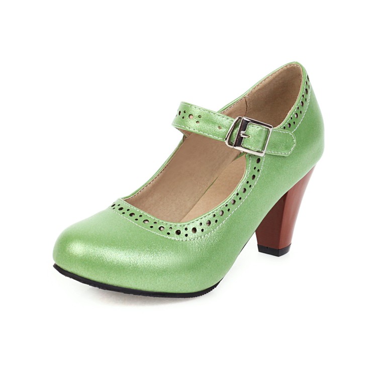 Women's Minimalist High Heel Pointed Toe Pumps with Metal Decoration